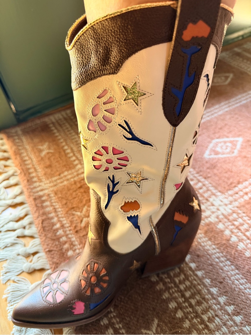 Dolce Vita Lassie Brown & Cream Western Boots